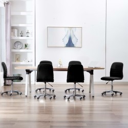 vidaXL Esszimmerstühle 6 Stk. Schwarz Stoff
