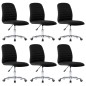 vidaXL Esszimmerstühle 6 Stk. Schwarz Stoff vidaXL Esszimmerstühle 6 Stk. Schwarz Stoff