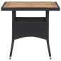 vidaXL 5-tlg. Garten-Essgruppe Poly Rattan und Akazienholz Schwarz vidaXL 5-tlg. Garten-Essgruppe Poly Rattan und Akazienholz Schwarz