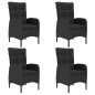 vidaXL 5-tlg. Garten-Essgruppe Poly Rattan und Akazienholz Schwarz vidaXL 5-tlg. Garten-Essgruppe Poly Rattan und Akazienholz Schwarz
