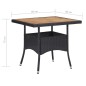 vidaXL 5-tlg. Garten-Essgruppe Poly Rattan und Akazienholz Schwarz vidaXL 5-tlg. Garten-Essgruppe Poly Rattan und Akazienholz Schwarz