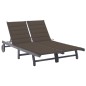 vidaXL 2-Personen-Sonnenliege mit Auflage Grau Akazie Massivholz vidaXL 2-Personen-Sonnenliege mit Auflage Grau Akazie Massivholz