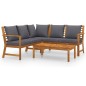 vidaXL 4-tlg. Garten-Lounge-Set mit Auflagen Massivholz Akazie vidaXL 4-tlg. Garten-Lounge-Set mit Auflagen Massivholz Akazie