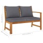 vidaXL 4-tlg. Garten-Lounge-Set mit Auflagen Massivholz Akazie vidaXL 4-tlg. Garten-Lounge-Set mit Auflagen Massivholz Akazie