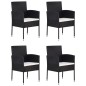 vidaXL 5-tlg. Garten-Essgruppe Poly Rattan Schwarz vidaXL 5-tlg. Garten-Essgruppe Poly Rattan Schwarz