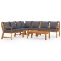 vidaXL 6-tlg. Garten-Lounge-Set mit Auflagen Massivholz Akazie vidaXL 6-tlg. Garten-Lounge-Set mit Auflagen Massivholz Akazie