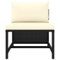 vidaXL 9-tlg. Garten-Lounge-Set mit Kissen Poly Rattan Schwarz vidaXL 9-tlg. Garten-Lounge-Set mit Kissen Poly Rattan Schwarz