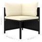 vidaXL 9-tlg. Garten-Lounge-Set mit Kissen Poly Rattan Schwarz vidaXL 9-tlg. Garten-Lounge-Set mit Kissen Poly Rattan Schwarz