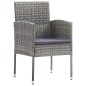 vidaXL 7-tlg. Garten-Essgruppe Poly Rattan Anthrazit und Grau vidaXL 7-tlg. Garten-Essgruppe Poly Rattan Anthrazit und Grau