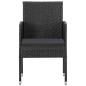 vidaXL 7-tlg. Garten-Essgruppe Poly Rattan Schwarz vidaXL 7-tlg. Garten-Essgruppe Poly Rattan Schwarz