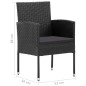 vidaXL 7-tlg. Garten-Essgruppe Poly Rattan Schwarz vidaXL 7-tlg. Garten-Essgruppe Poly Rattan Schwarz