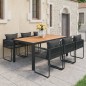 vidaXL 7-tlg. Garten-Essgruppe PVC Rattan Schwarz und Braun vidaXL 7-tlg. Garten-Essgruppe PVC Rattan Schwarz und Braun
