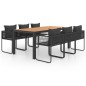 vidaXL 7-tlg. Garten-Essgruppe PVC Rattan Schwarz und Braun vidaXL 7-tlg. Garten-Essgruppe PVC Rattan Schwarz und Braun