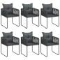 vidaXL 7-tlg. Garten-Essgruppe PVC Rattan Schwarz und Braun vidaXL 7-tlg. Garten-Essgruppe PVC Rattan Schwarz und Braun