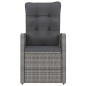 vidaXL 5-tlg. Garten-Essgruppe mit Auflagen Poly Rattan Grau vidaXL 5-tlg. Garten-Essgruppe mit Auflagen Poly Rattan Grau