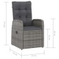 vidaXL 5-tlg. Garten-Essgruppe mit Auflagen Poly Rattan Grau vidaXL 5-tlg. Garten-Essgruppe mit Auflagen Poly Rattan Grau