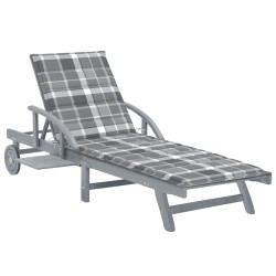 vidaXL Sonnenliege mit Auflage Akazie Massivholz 