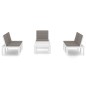 vidaXL 4-tlg. Garten-Lounge-Set mit Kissen Kunststoff Weiß vidaXL 4-tlg. Garten-Lounge-Set mit Kissen Kunststoff Weiß