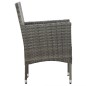 vidaXL 5-tlg. Garten-Essgruppe Grau Poly Rattan und Akazienholz vidaXL 5-tlg. Garten-Essgruppe Grau Poly Rattan und Akazienholz