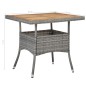 vidaXL 5-tlg. Garten-Essgruppe Grau Poly Rattan und Akazienholz vidaXL 5-tlg. Garten-Essgruppe Grau Poly Rattan und Akazienholz