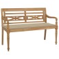 vidaXL Batavia-Gartenbank mit Beigem Kissen 120 cm Teak Massivholz vidaXL Batavia-Gartenbank mit Beigem Kissen 120 cm Teak Massivholz