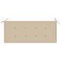 vidaXL Batavia-Gartenbank mit Beigem Kissen 120 cm Teak Massivholz vidaXL Batavia-Gartenbank mit Beigem Kissen 120 cm Teak Massivholz