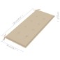 vidaXL Batavia-Gartenbank mit Beigem Kissen 120 cm Teak Massivholz vidaXL Batavia-Gartenbank mit Beigem Kissen 120 cm Teak Massivholz