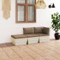 vidaXL 3-tlg. Garten-Sofagarnitur aus Paletten mit Kissen Fichtenholz vidaXL 3-tlg. Garten-Sofagarnitur aus Paletten mit Kissen Fichtenholz