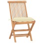 vidaXL 3-tlg. Garten-Essgruppe mit Kissen Klappbar Massivholz Teak vidaXL 3-tlg. Garten-Essgruppe mit Kissen Klappbar Massivholz Teak