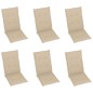 vidaXL Klappbare Gartenstühle 6 Stk. mit Auflagen Massivholz Akazie vidaXL Klappbare Gartenstühle 6 Stk. mit Auflagen Massivholz Akazie