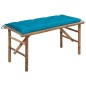 vidaXL Klappbare Gartenbank mit Auflage 118 cm Bambus vidaXL Klappbare Gartenbank mit Auflage 118 cm Bambus