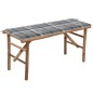 vidaXL Klappbare Gartenbank mit Auflage 118 cm Bambus vidaXL Klappbare Gartenbank mit Auflage 118 cm Bambus