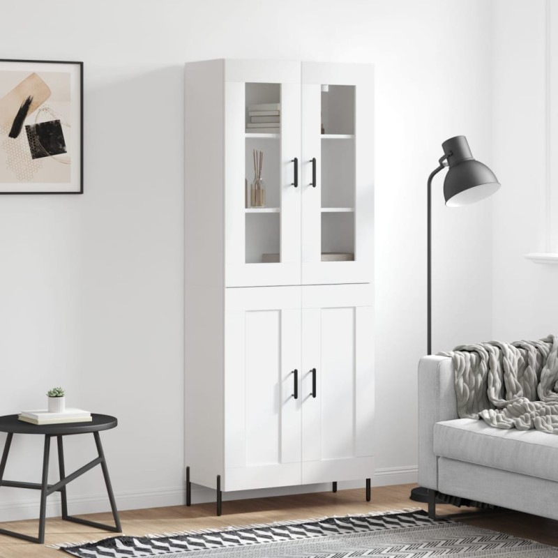 vidaXL Highboard Weiß 69,5x34x180 cm Holzwerkstoff vidaXL Highboard Weiß 69,5x34x180 cm Holzwerkstoff