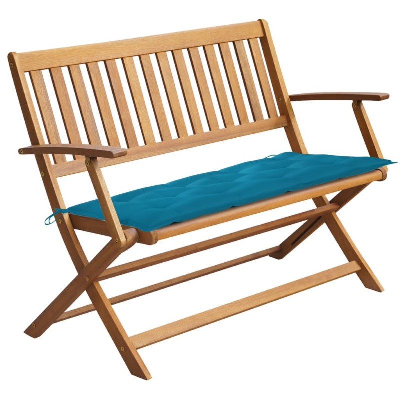 vidaXL Gartenbank mit Auflage 120 cm Massivholz Akazie vidaXL Gartenbank mit Auflage 120 cm Massivholz Akazie