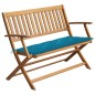 vidaXL Gartenbank mit Auflage 120 cm Massivholz Akazie vidaXL Gartenbank mit Auflage 120 cm Massivholz Akazie