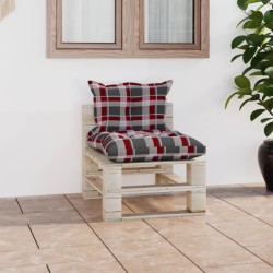 vidaXL Garten-Mittelsofa aus Paletten mit Kissen Kiefernholz