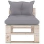 vidaXL Outdoor-Mittelsofa Paletten mit Kissen Kiefernholz vidaXL Outdoor-Mittelsofa Paletten mit Kissen Kiefernholz