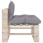 vidaXL Outdoor-Mittelsofa Paletten mit Kissen Kiefernholz vidaXL Outdoor-Mittelsofa Paletten mit Kissen Kiefernholz