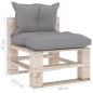 vidaXL Outdoor-Mittelsofa Paletten mit Kissen Kiefernholz vidaXL Outdoor-Mittelsofa Paletten mit Kissen Kiefernholz