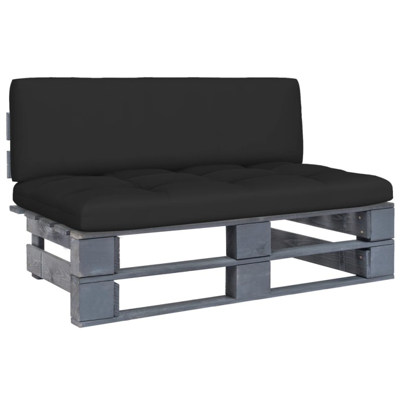 vidaXL Outdoor-Mittelsofa Paletten Imprägniertes Kiefernholz Grau vidaXL Outdoor-Mittelsofa Paletten Imprägniertes Kiefernholz Grau