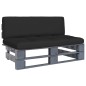 vidaXL Outdoor-Mittelsofa Paletten Imprägniertes Kiefernholz Grau vidaXL Outdoor-Mittelsofa Paletten Imprägniertes Kiefernholz Grau
