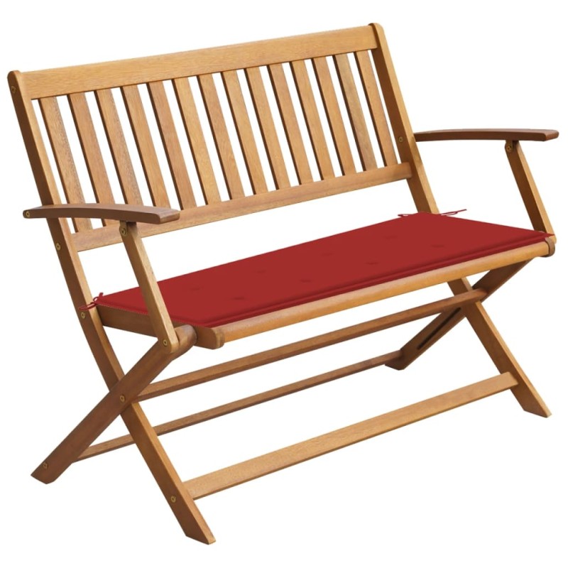 vidaXL Gartenbank mit Auflage 120 cm Massivholz Akazie vidaXL Gartenbank mit Auflage 120 cm Massivholz Akazie