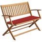 vidaXL Gartenbank mit Auflage 120 cm Massivholz Akazie vidaXL Gartenbank mit Auflage 120 cm Massivholz Akazie