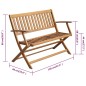 vidaXL Gartenbank mit Auflage 120 cm Massivholz Akazie vidaXL Gartenbank mit Auflage 120 cm Massivholz Akazie