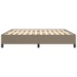 Bettgestell Taupe 200x200 cm Stoff
