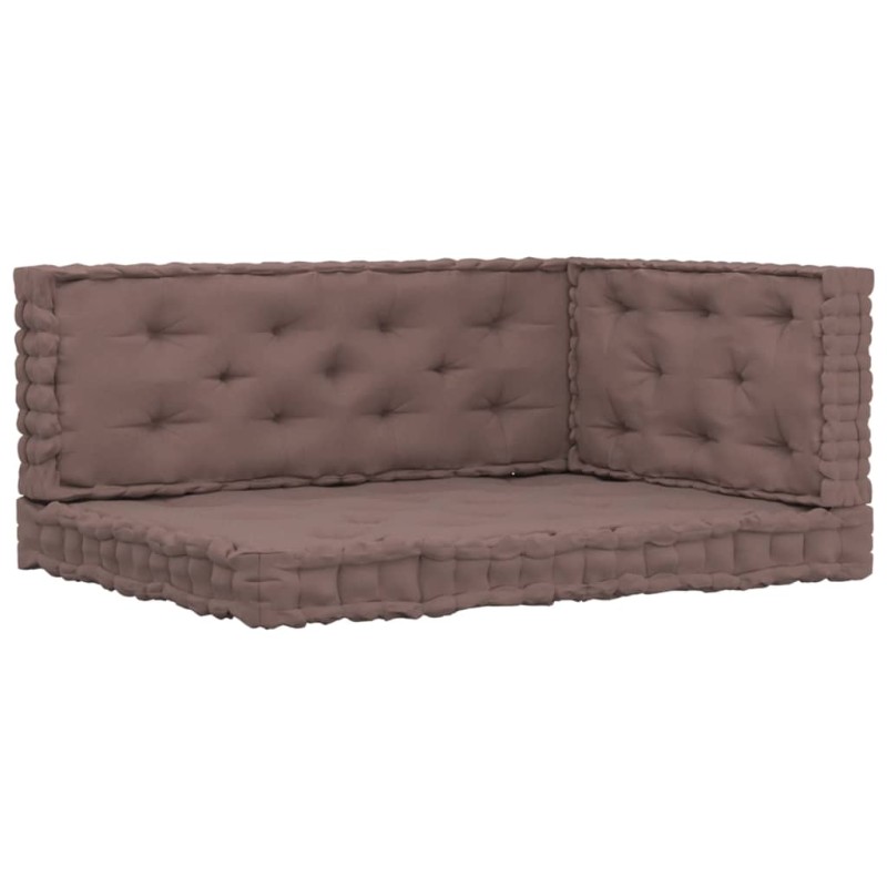 vidaXL Palettenkissen 3-tlg. Taupe Baumwolle vidaXL Palettenkissen 3-tlg. Taupe Baumwolle