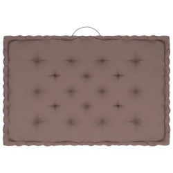 vidaXL Palettenkissen 3-tlg. Taupe Baumwolle 