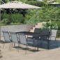 vidaXL 7-tlg. Garten-Essgruppe Stahl Schwarz vidaXL 7-tlg. Garten-Essgruppe Stahl Schwarz