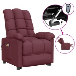 vidaXL Massagesessel Elektrisch Lila Stoff
