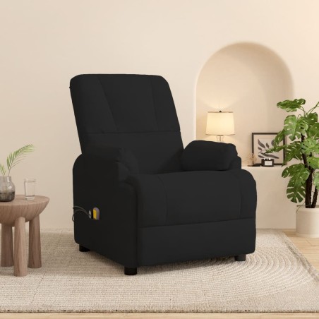 vidaXL Massagesessel Elektrisch Schwarz Wildleder-Optik